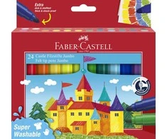 Faber-Castell – flomasteris Jumbo super plaunamas (24 vnt) (154324)