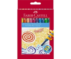 Faber-Castell - Sukamos vaškinės kreidelės - 12 vnt. kartoninėje dėžutėje (120003)