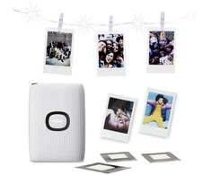 Skeneris Fuji - Instax mini link 2 w. LED šviesos grandinėlė – molio baltumo