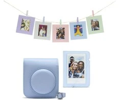 Nuotraukų rėmelis Fujifilm instax mini 12 priedų rinkinys (DĖKLAS, ALBUMAS, RĖMELIAI SU SEGTUKAIS); PASTEL Mėlynas