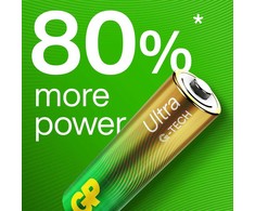 GP Battery GP - Ultra Alkaline AAA baterijos, 24AU/LR03, 1,5 V, 4 vnt. pakuotėje