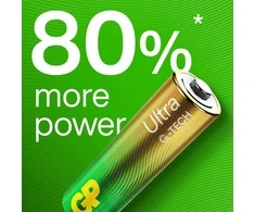 GP Battery GP - Ultra Alkaline AAA baterijos, 24AU/LR03, 1,5 V, 4 vnt. pakuotėje