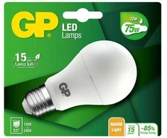 GP - Klasikinė LED lempa, E27, 12 W (75 W), 1055 lm