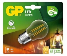 GP – LED Lamp kaitrinis mini gaublys, E27, DIM, 5W (40W), 470lm