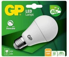 GP – LED lempa Classic, E27, DIM, 9W (60W), 806lm