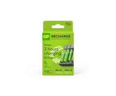GP Battery GP - Įkraunamų baterijų įkroviklis, B441 (USB), įskaitant 2 x AA 2100 mAh + 2 x AAA 800 mAh baterijas