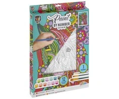 Icom Grafix - Tapyti pagal skaičius Vienaragio drobė - 30x40cm +12 dažų - (K-150055)