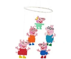 Dante Hamapeppa Pig Hama - Midi dovanų dėžutė Peppa Pig šeima ir mažoji sesutė (387917)