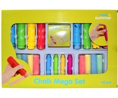 HAPPY SUMMER - Kreidos Mega rinkinys 40 vnt. (303202)