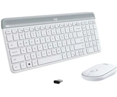 Belaidė klaviatūra ir pelė MK470 Slim Wireless Combo, US išdėstymas, Baltos spalvos
