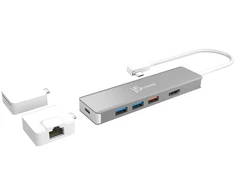 J5create - USB-C modulinis daugiafunkcis adapteris su 2 rinkiniais
