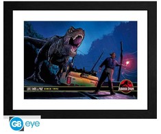 JURASSIC PARKAS – įrėmintas spaudinys „Alan Grant vs T-Rex“ (30x40) x2