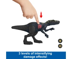 Jurassic World Juros periodo pasaulis – didelė epinė ataka – herrerasaurus su žala, šviesa ir garsu (HTP66)