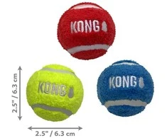 Kong - Sport Softies kamuoliukai M, 3 vnt. pakuotėje, mišrus, Ø6,5 cm