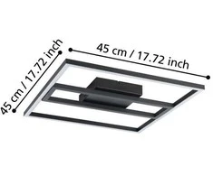 Lubinis šviestuvas EGLO - Calagrano-Z lubų lempa juoda 45x45 - RGB + TW - Zigbee, Bluetooth