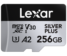 Atminties kortelė Lexar 256GB Micro SDXC Professional Sidabrinis Plus UHS-I A2 V30 U3 4K