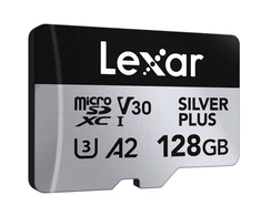 Atminties kortelė Lexar Sidabrinis PLUS | 128 GB | Micro SDXC | Flash atminties klasė 10