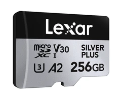Atminties kortelė Lexar 256GB Micro SDXC Professional Sidabrinis Plus UHS-I A2 V30 U3 4K