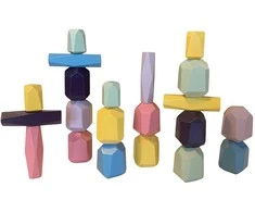 Magni - Montessori stacking and balancing stones in wood (5772)