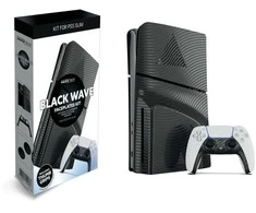 Maxx Tech PS5 plonos priekinės plokštės + valdiklio priekinės plokštės – juoda banga