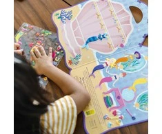 Melissa &amp; Doug - Daugkartinio naudojimo pūkuotų lipdukų rinkinys Undinėlė (806035)