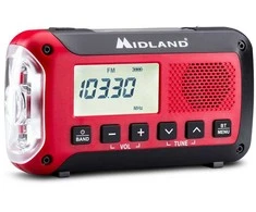 Midland – avarinis radijas ir maitinimo blokas ER250BT su Bluetooth