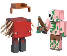 MINECRAFT PAGRINDINIŲ FIGŪRĖLIŲ 2 VNT. RINKINYS – Zombifikuotas Piglinas ir Minecraft Strider