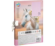 Moxy - Horse secret diary with key &amp; lock A5, 60 sheets (190008)