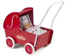 My Baby - Raudonosios lėlės medinis vežimas (61302)