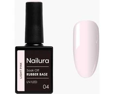 Nailura - Rubber Base 4 - Light Rožinė - 10 ml