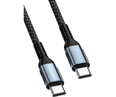 Oniverse USB-C į USB-C 100W greito įkrovimo laidas, 2 m – juodas