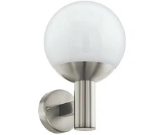 EGLO - Nisia-Z lauko sieninis šviestuvas iš nerūdijančio plieno ir baltas - RGB + TW - Zigbee, Bluetooth
