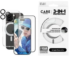 Panzer Glass „CARE by PanzerGlass“ – 3 viename apsaugos rinkinys – suderinamas su „MagSafe“ – „iPhone 16 Pro“