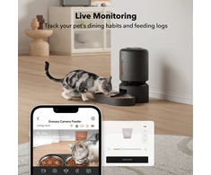 Petlibro - Granary Camera Dvigubas maisto padėklas - Juodas - 5L