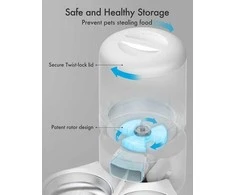 Petlibro – Granary dvigubas maisto padėklas 5L Baltas-Uk&amp;Eu adapteris (PL-AF006-93W)