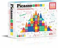 Dėlionė Picasso Tiles – 3-D magnetinis statybinis rinkinys (101 vnt) (PT101)