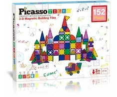 Picasso Tiles – 3-D magnetinis statybinis rinkinys (152 vnt.) (PT152)