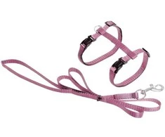 Flamingo - Ziggi Cat harness with line - Rožinė