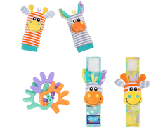 Playgro – Riešo barškutis ir kojų pirštai – „Jungle Friends“ dovanų rinkinys (10188405)