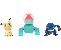 Pokémon - kovos figūrėlių 3 vnt. pakuotė - Mimikyu, Porygon ir Croagunk (PKW4091)