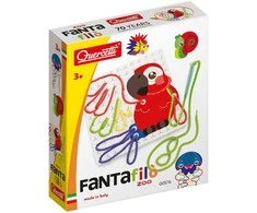 Quercetti – Fantafilò zoologijos sodas – kūrybinis piešinys su siūlais – (QU-576)