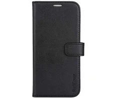 Dėklas RadiCover – Apsauga nuo radiacijos piniginė Veganiška odinė iPhone 15 PLUS Flipcover juoda PU
