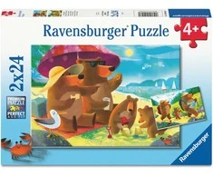 Dėlionė Ravensburger - Bear Family Vacations 2x24p (12004046)