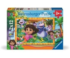 Dėlionė Ravensburger - Dora the Explorer 2x12p (12004198)