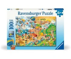 Dėlionė Ravensburger - Four Seasons Of Fun 100p XXL - (12004050)