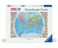 Dėlionė Ravensburger – galvosūkių politinis pasaulio žemėlapis 1000p (12000664)