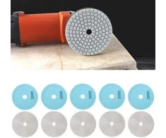 Realprices 10 deimantinių poliravimo diskų, 80 mm, porceliano plytelių šlifavimui su „Velcro“ 2000