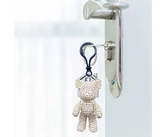 Realprices Deimantinė tapyba, deimantinis siuvinėjimas, „pasidaryk pats“ rinkinys, raktų pakabukas, meškiuko raktų pakabukas, 6,5 cm