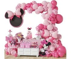 Realprices Balionų girliandų rinkinys, Minnie Mouse mini gimtadienio balionai, 111 detalių