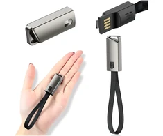Realprices Kabelio įkroviklio raktų pakabukas, skirtas duomenims USB-C - USB-A greitasis įkrovimas